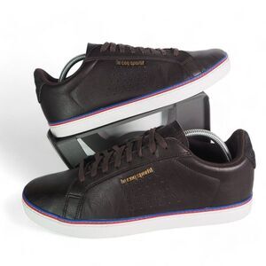 Le Coq Sportif Courtace Craft Casual Sneakers Brown / Gold 1820033 Men's 11.5